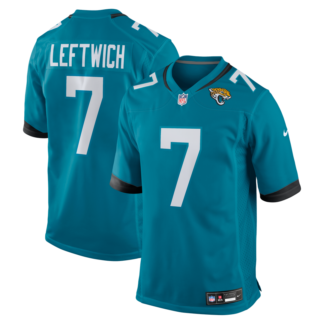 Jacksonville Jaguars Byron Leftwich Teal Retired Player Game Jersey | NFL Football Jersey