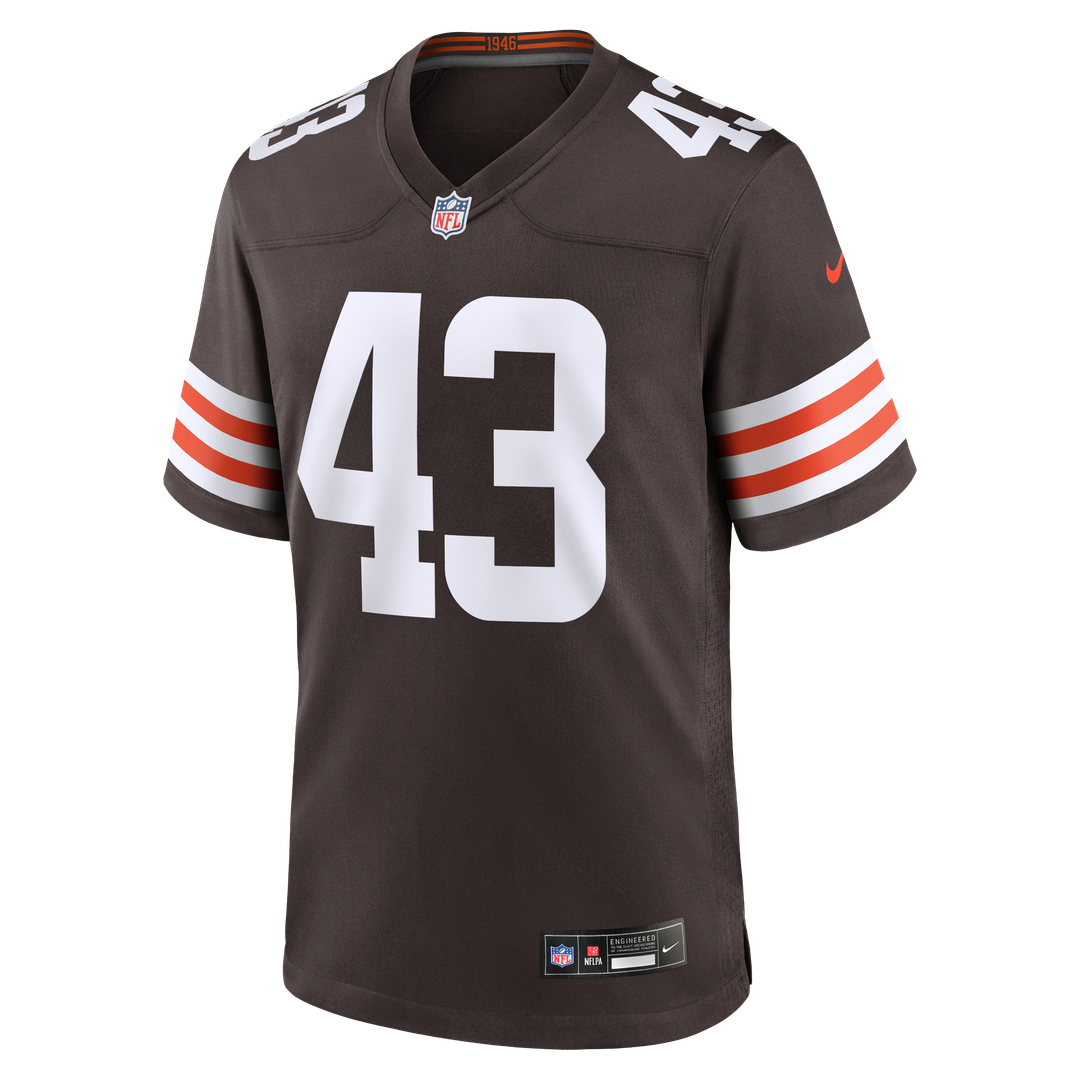 Cleveland Browns Mohamoud Diabate Brown Team Game Jersey | NFL Football Jersey