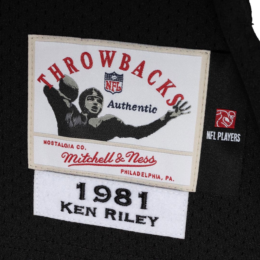Cincinnati Bengals 1981 Ken Riley Black Authentic Throwback Retired Player Jersey | NFL Football Jersey