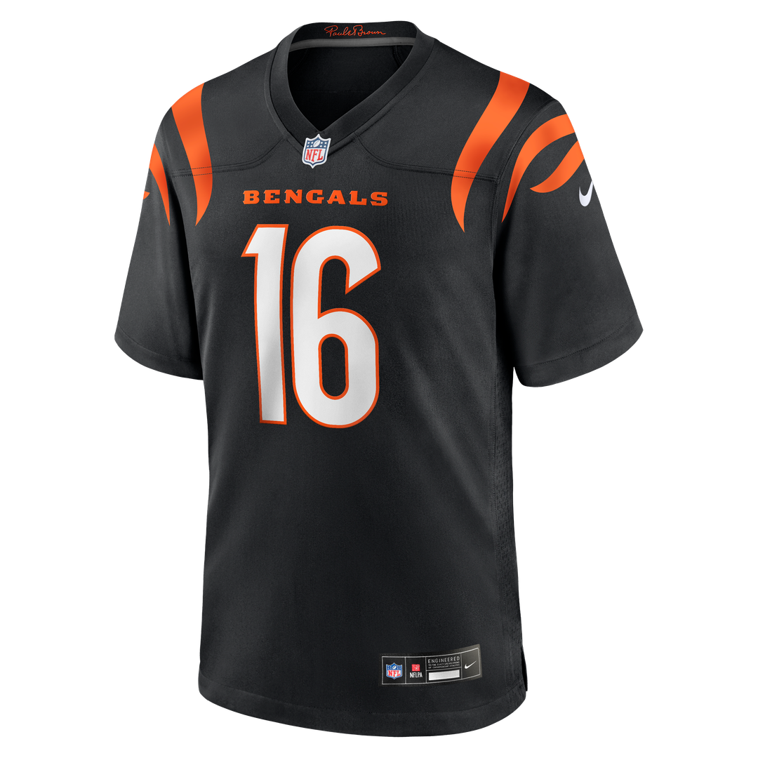Cincinnati Bengals Joe Flacco Black Team Game Jersey | NFL Football Jersey