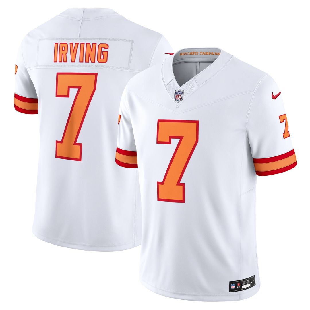 '76 Tampa Bay Buccaneers Bucky Irving White Vapor F.U.S.E. Player Limited Jersey | NFL Football Jersey