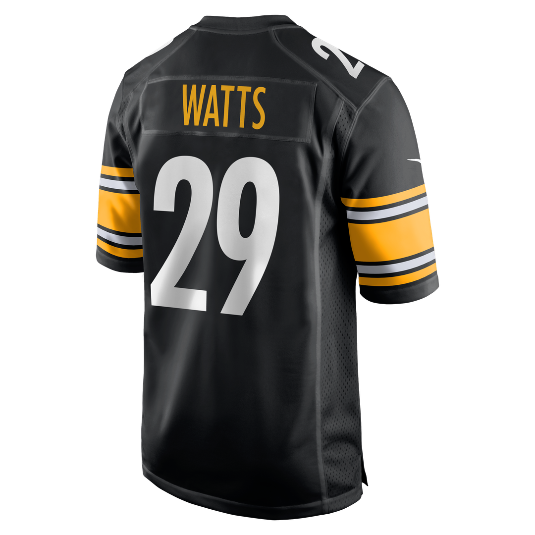 Pittsburgh Steelers Ryan Watts Black Game Jersey | NFL Football Jersey