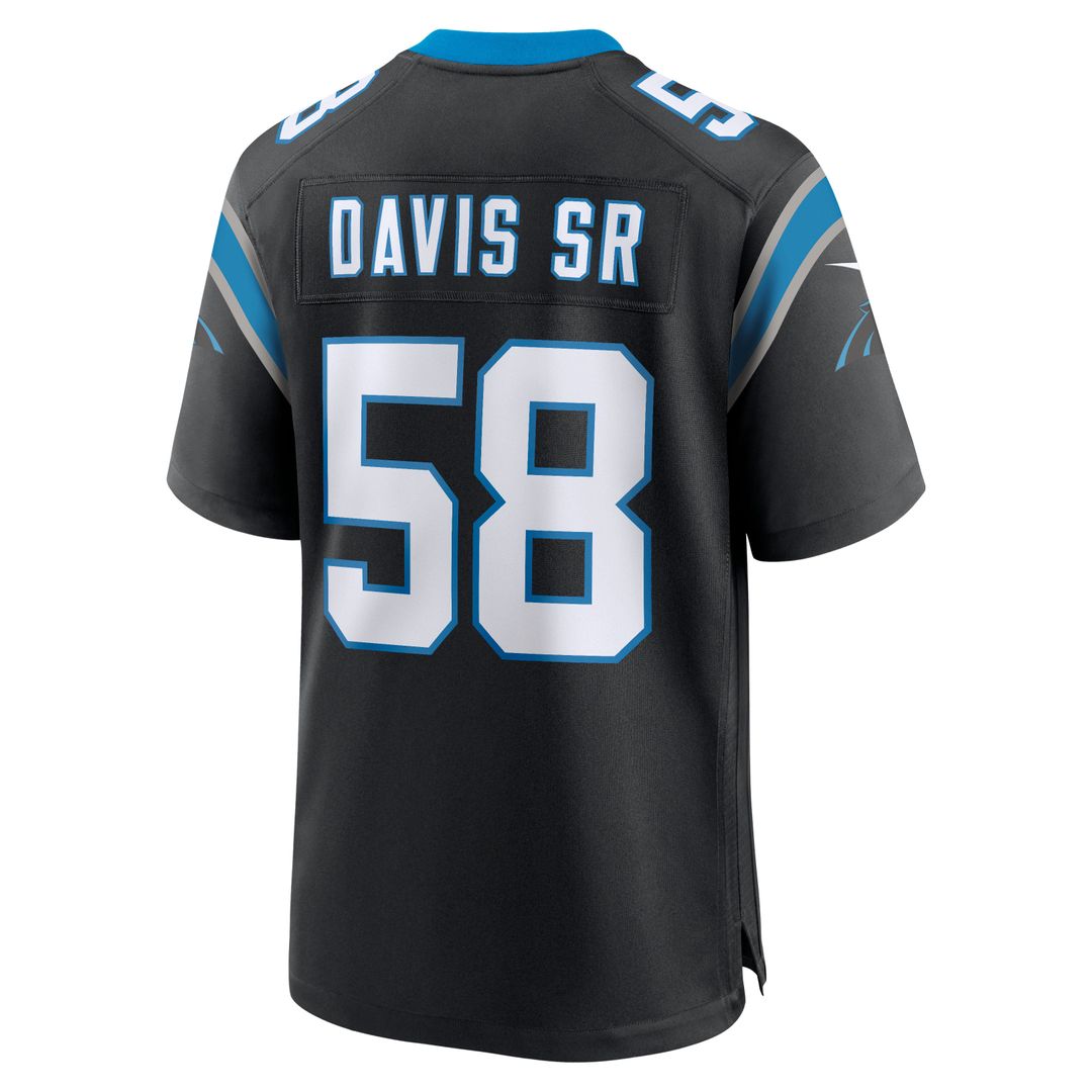 Carolina Panthers Thomas Davis Sr. Black Team Retired Game Jersey | NFL Football Jersey