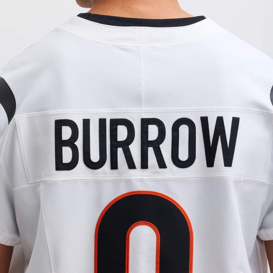 Cincinnati Bengals Joe Burrow White Vapor F.U.S.E. Elite Jersey | NFL Football Jersey