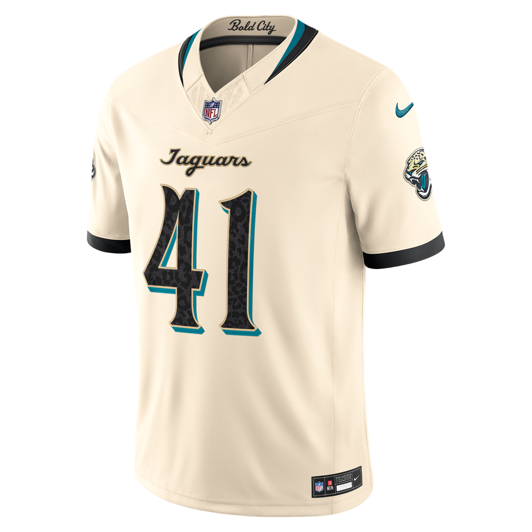 Jacksonville Jaguars Josh Hines-Allen Natural 2026 Rivalries Collection Stitched Limited Jersey | NFL Football Jersey