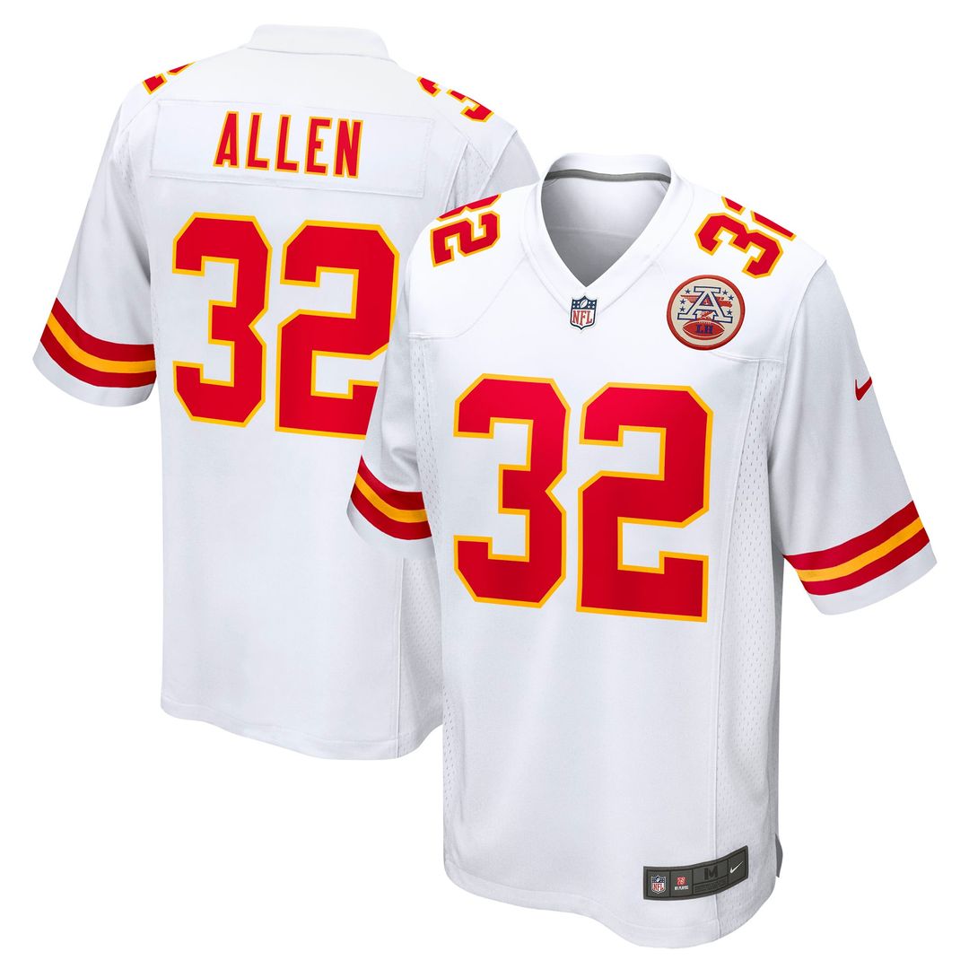 Kansas City Chiefs Marcus Allen White Retired Player Game Jersey | NFL Football Jersey
