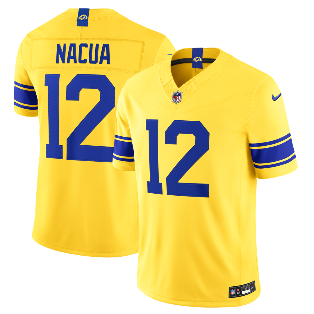 Los Angeles Rams Puka Nacua White Vapor F.U.S.E. Stitched Limited Jersey | NFL Football Jersey