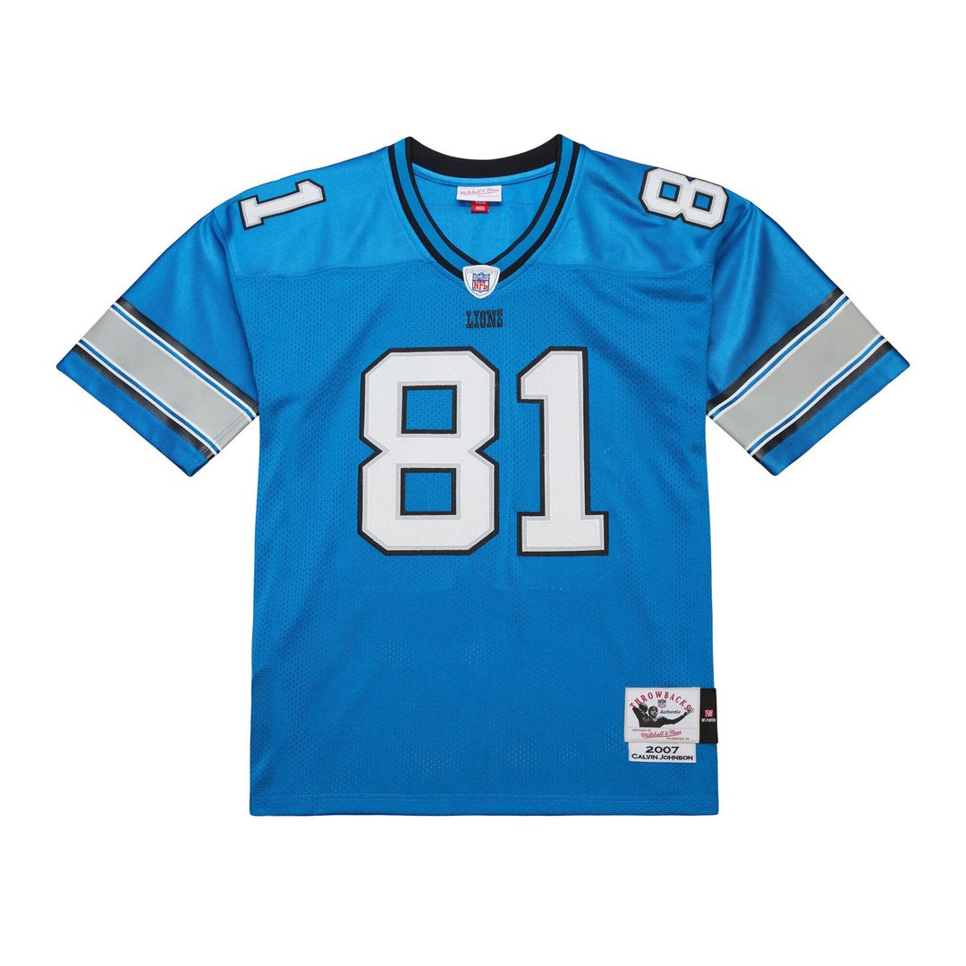 Detroit Lions Calvin Johnson Black 2007 Authentic Throwback Jersey | NFL Football Jersey