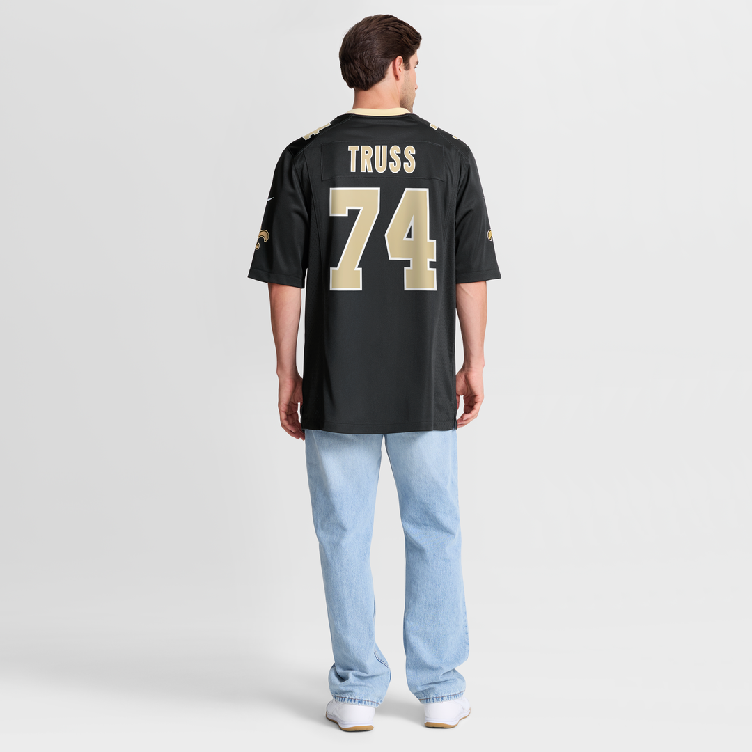 New Orleans Saints Xavier Truss Black Team Game Jersey | NFL Football Jersey