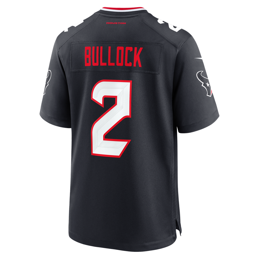 Houston Texans Calen Bullock Navy Team Game Jersey | NFL Football Jersey