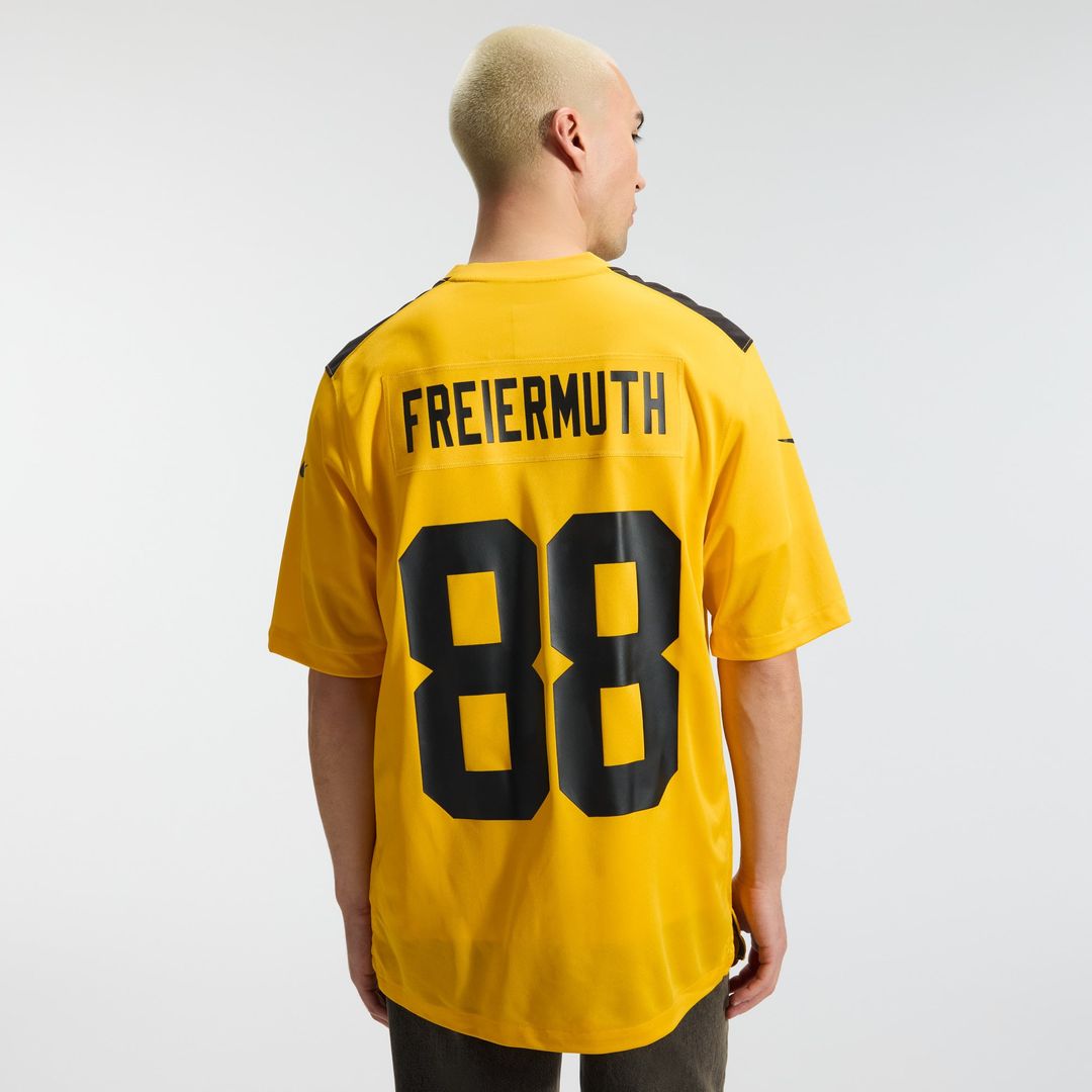 Pittsburgh Steelers Pat Freiermuth Gold Alternate 1933 Throwback Game Jersey | NFL Football Jersey
