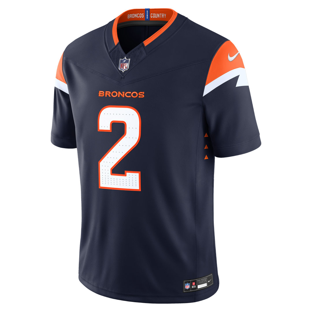 Denver Broncos Pat Surtain II Navy Alternate Vapor F.U.S.E. Stitched Limited Jersey | NFL Football Jersey