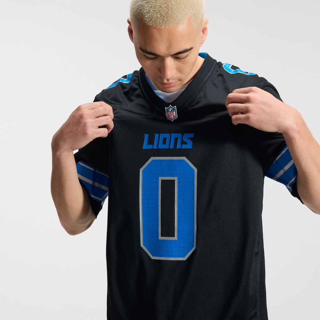 Detroit Lions Jahmyr Gibbs White Game Player Jersey | NFL Football Jersey