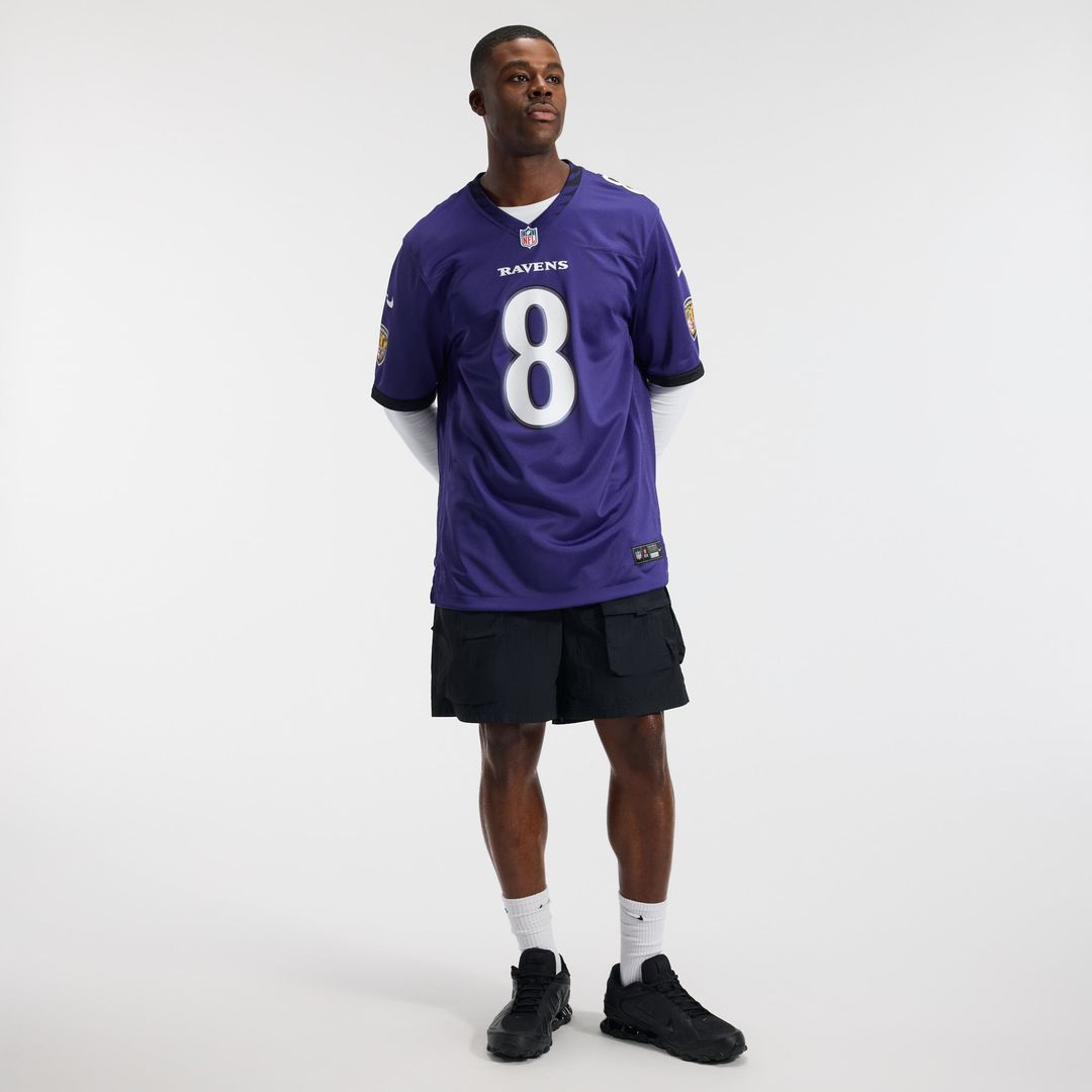 Baltimore Ravens Lamar Jackson Purple Team Game Jersey | NFL Football Jersey