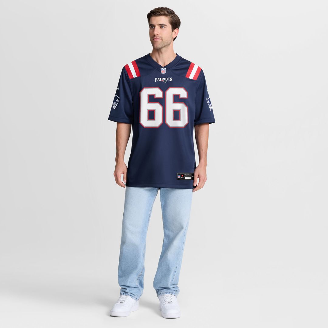 New England Patriots Will Campbell Navy Team Game Jersey | NFL Football Jersey