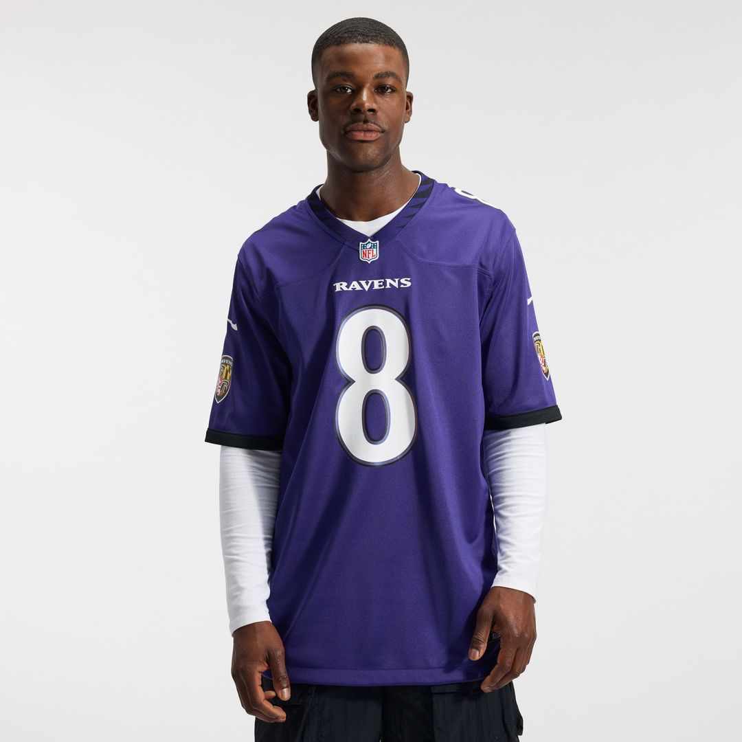 Baltimore Ravens Lamar Jackson Purple Team Game Jersey | NFL Football Jersey