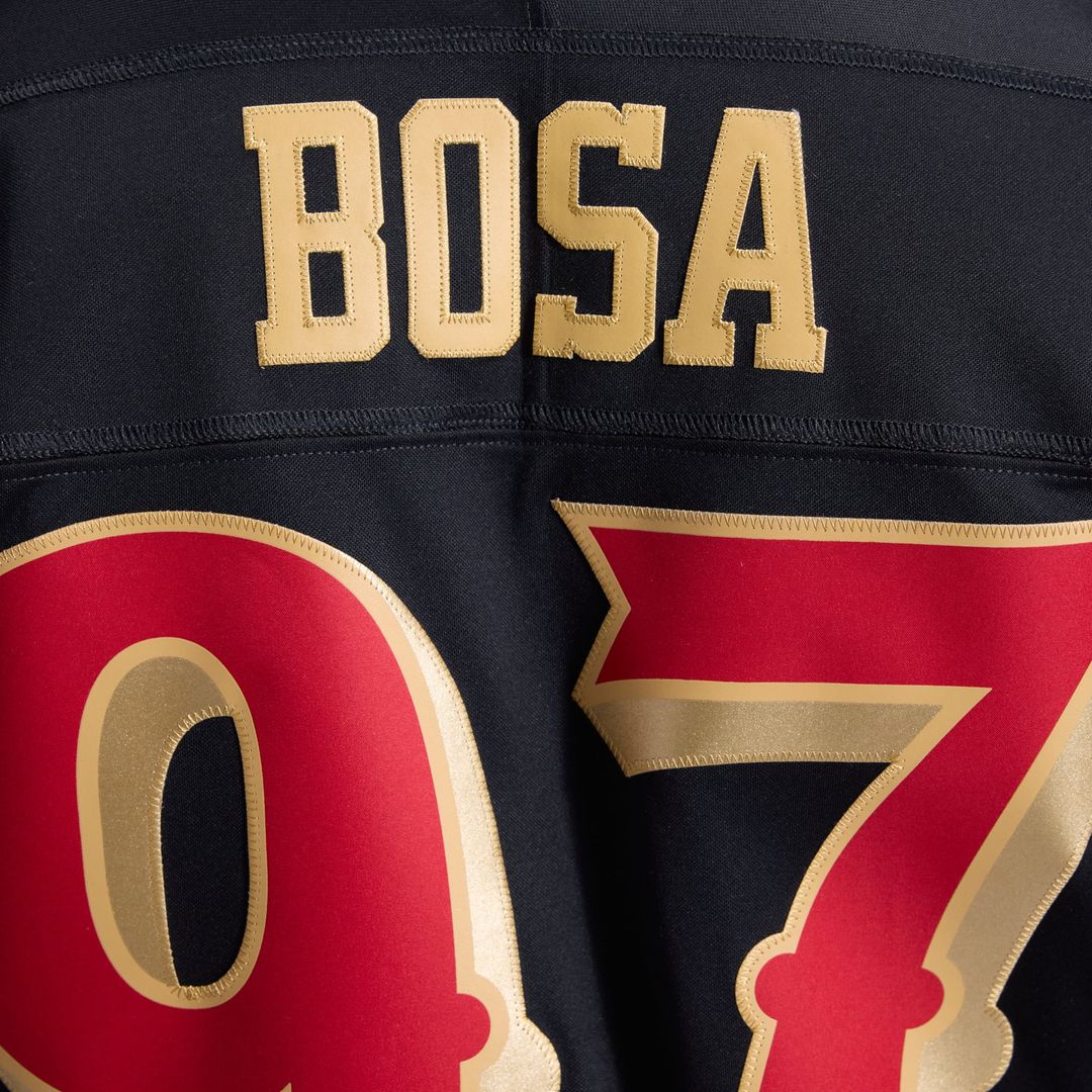 San Francisco 49ers Nick Bosa Black Rivalries Collection Stitched Limited Jersey | NFL Football Jersey