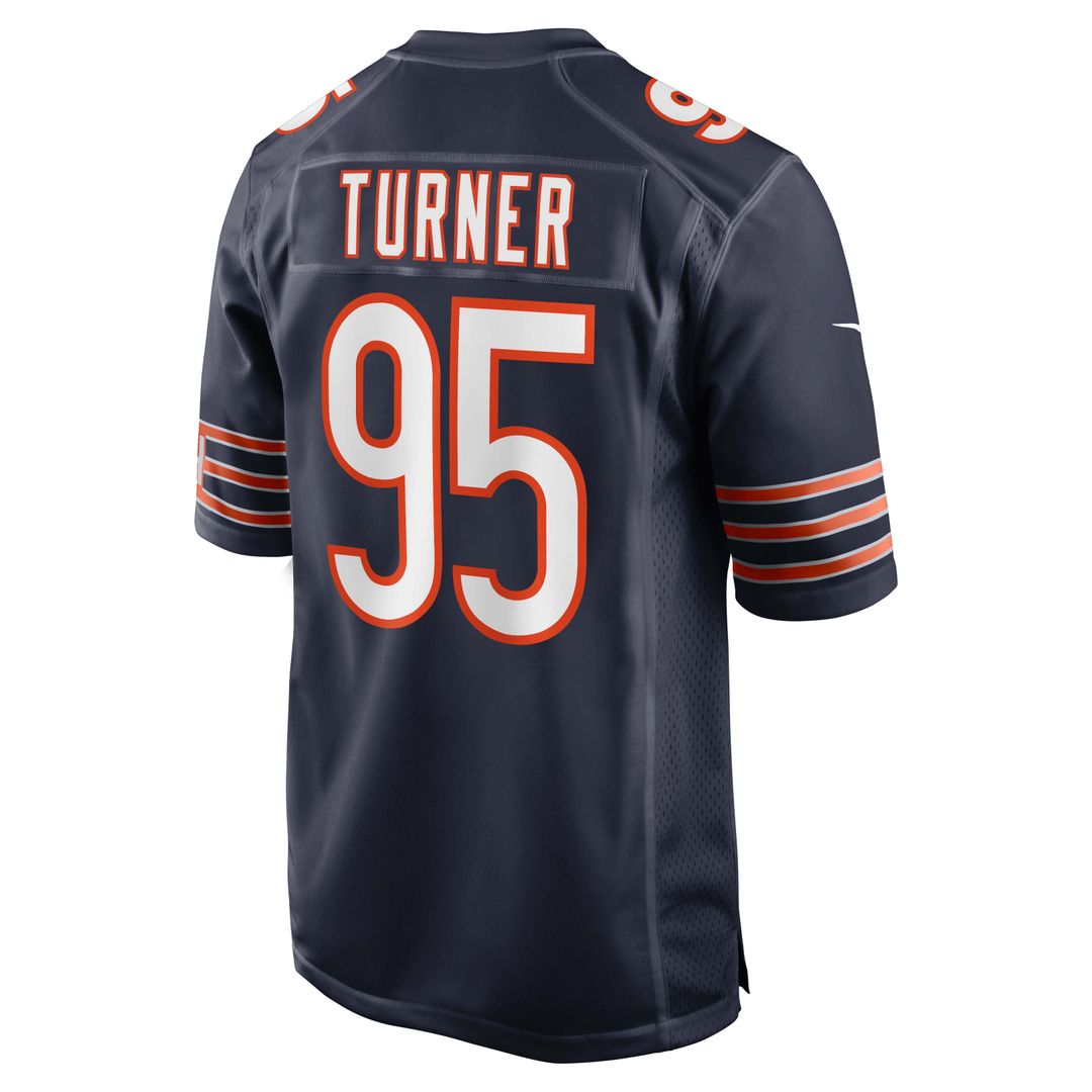 Chicago Bears Shemar Turner Navy Team Game Jersey | NFL Football Jersey