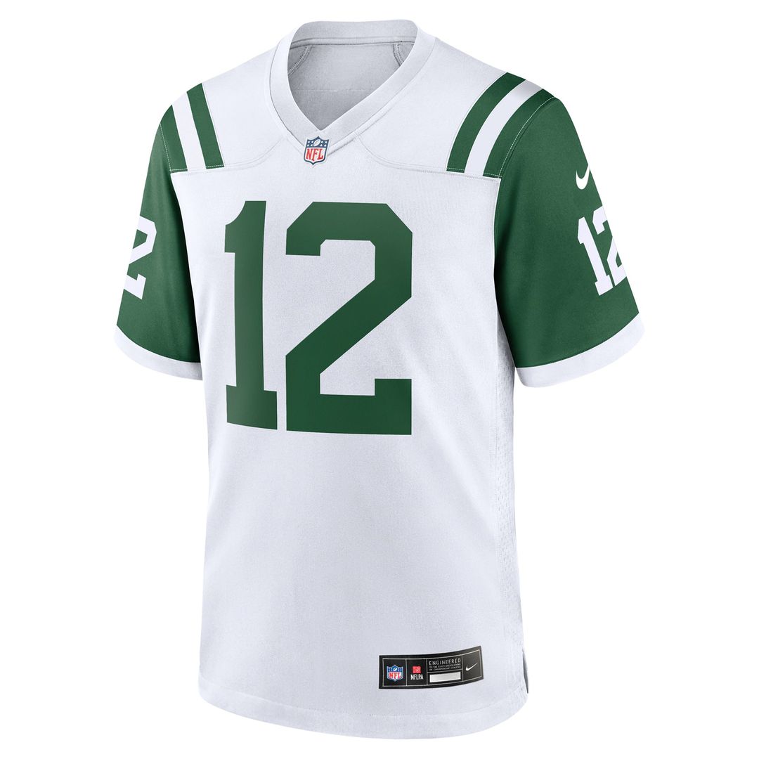 New York Jets Joe Namath White Classic Alternate Retired Player Game Jersey | NFL Football Jersey