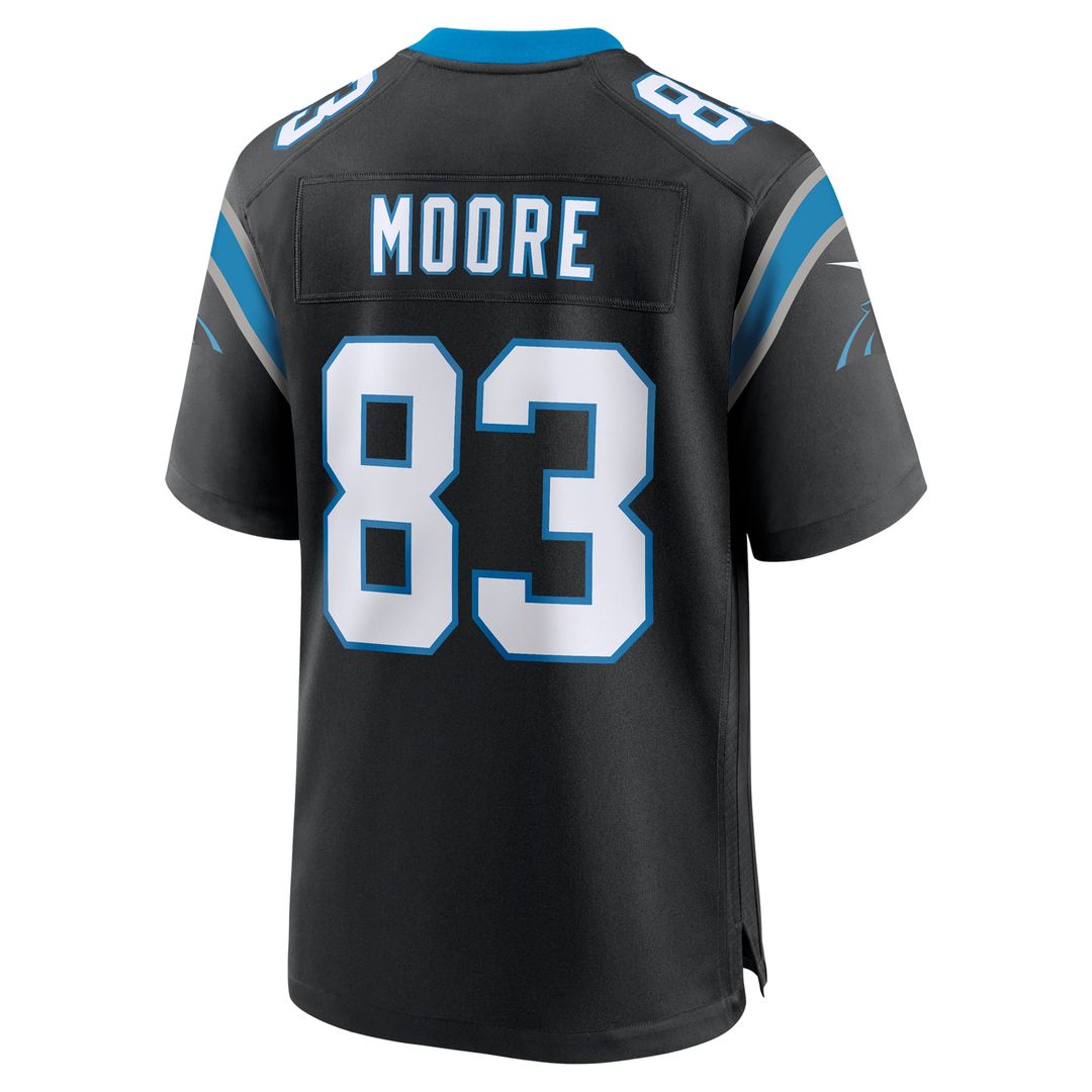 Carolina Panthers David Moore Black Game Jersey | NFL Football Jersey