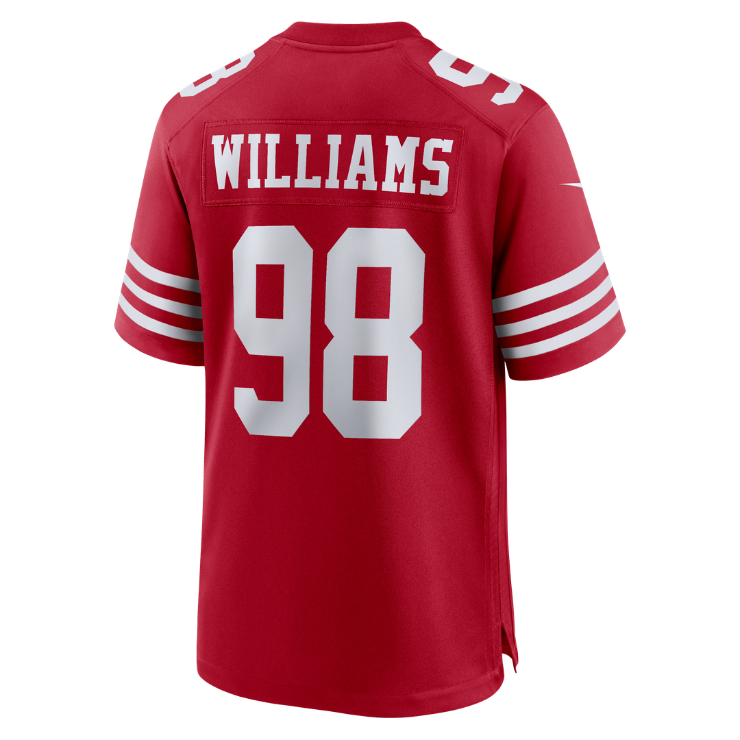 San Francisco 49ers Mykel Williams Scarlet Game Player Jersey | NFL Football Jersey