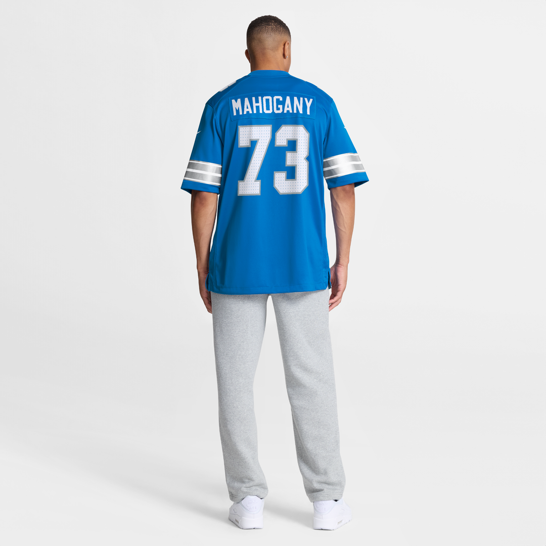 Detroit Lions Christian Mahogany Blue Team Game Jersey | NFL Football Jersey