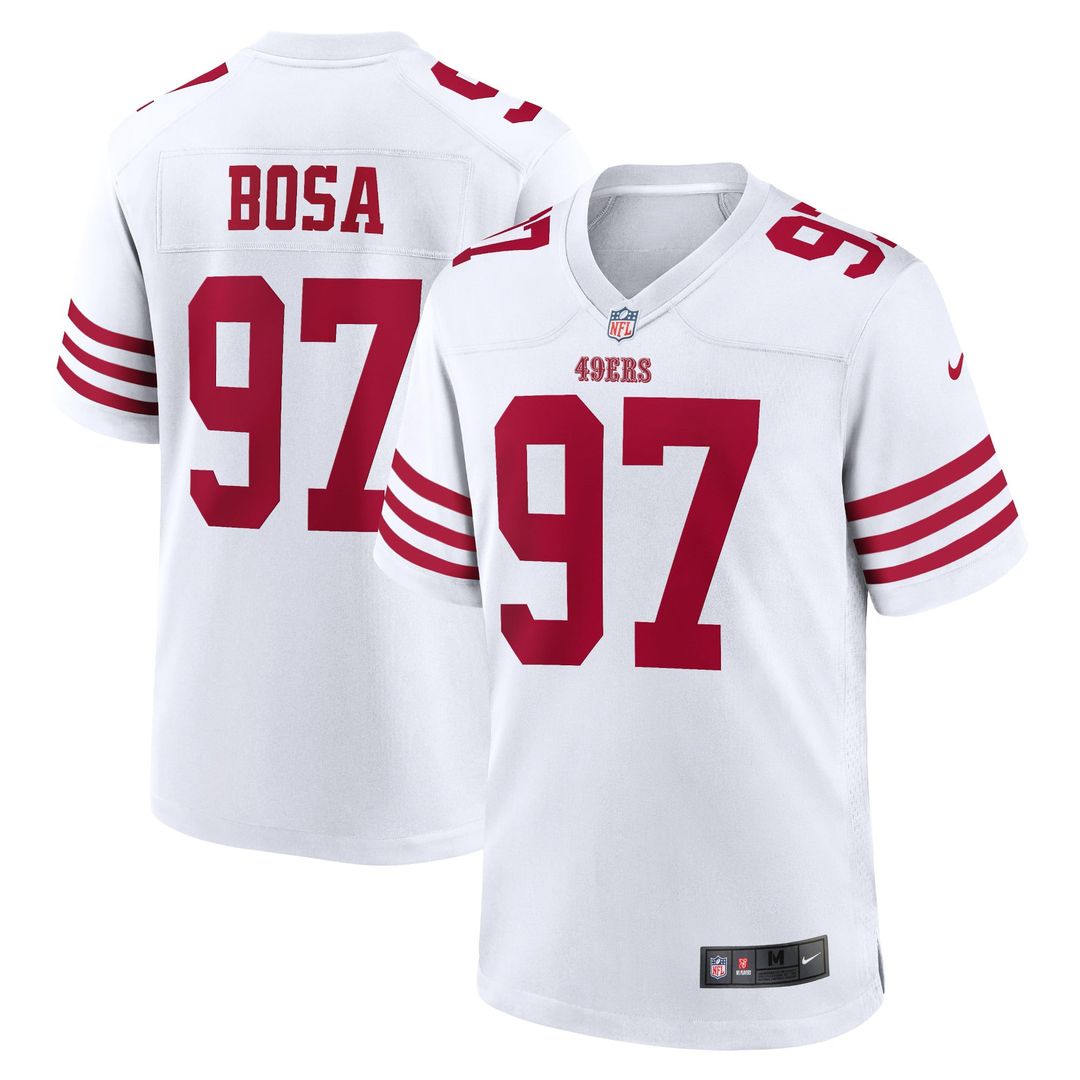 San Francisco 49ers Nick Bosa White Player Game Jersey | NFL Football Jersey