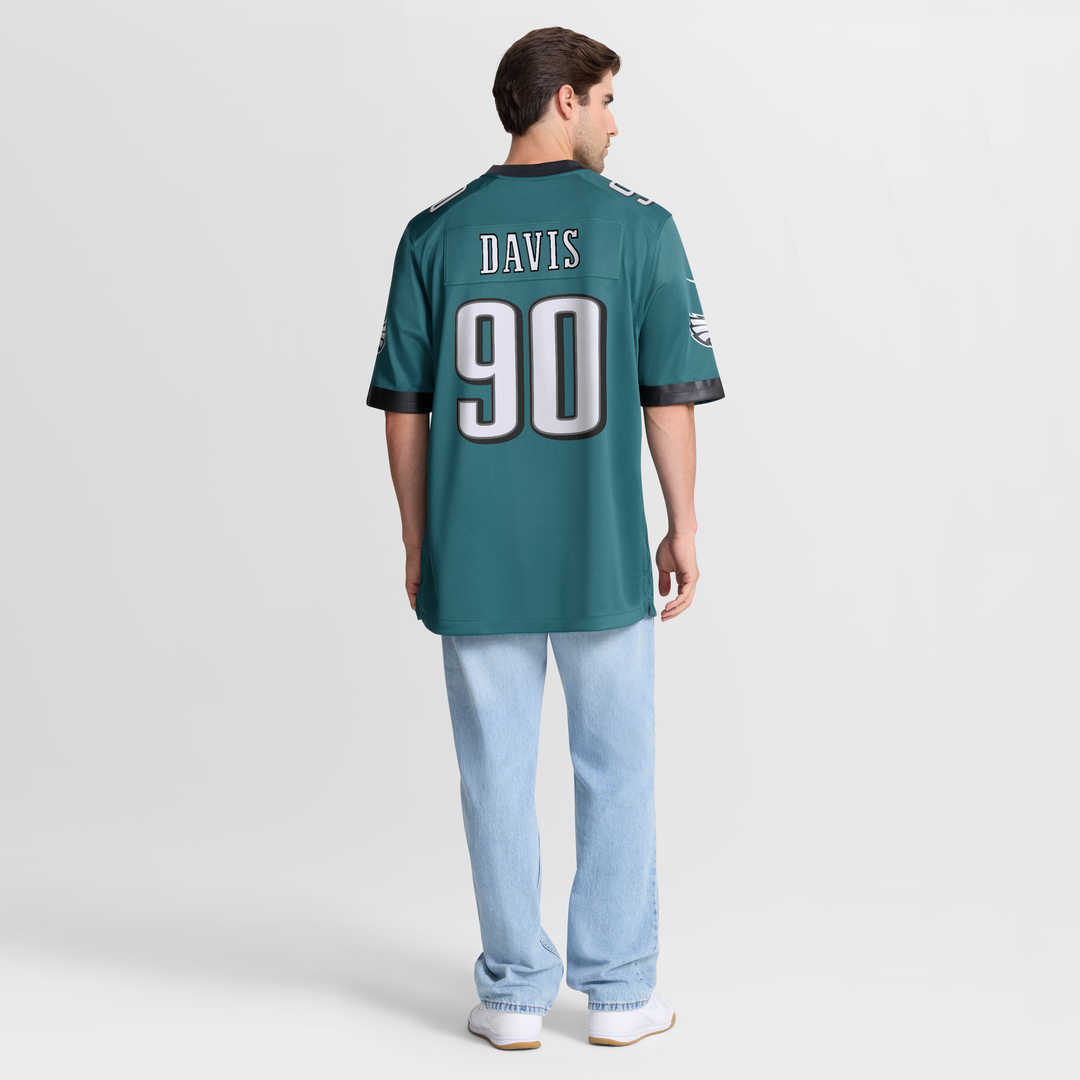 Philadelphia Eagles Davis Midnight Green Team Game Jersey | NFL Football Jersey