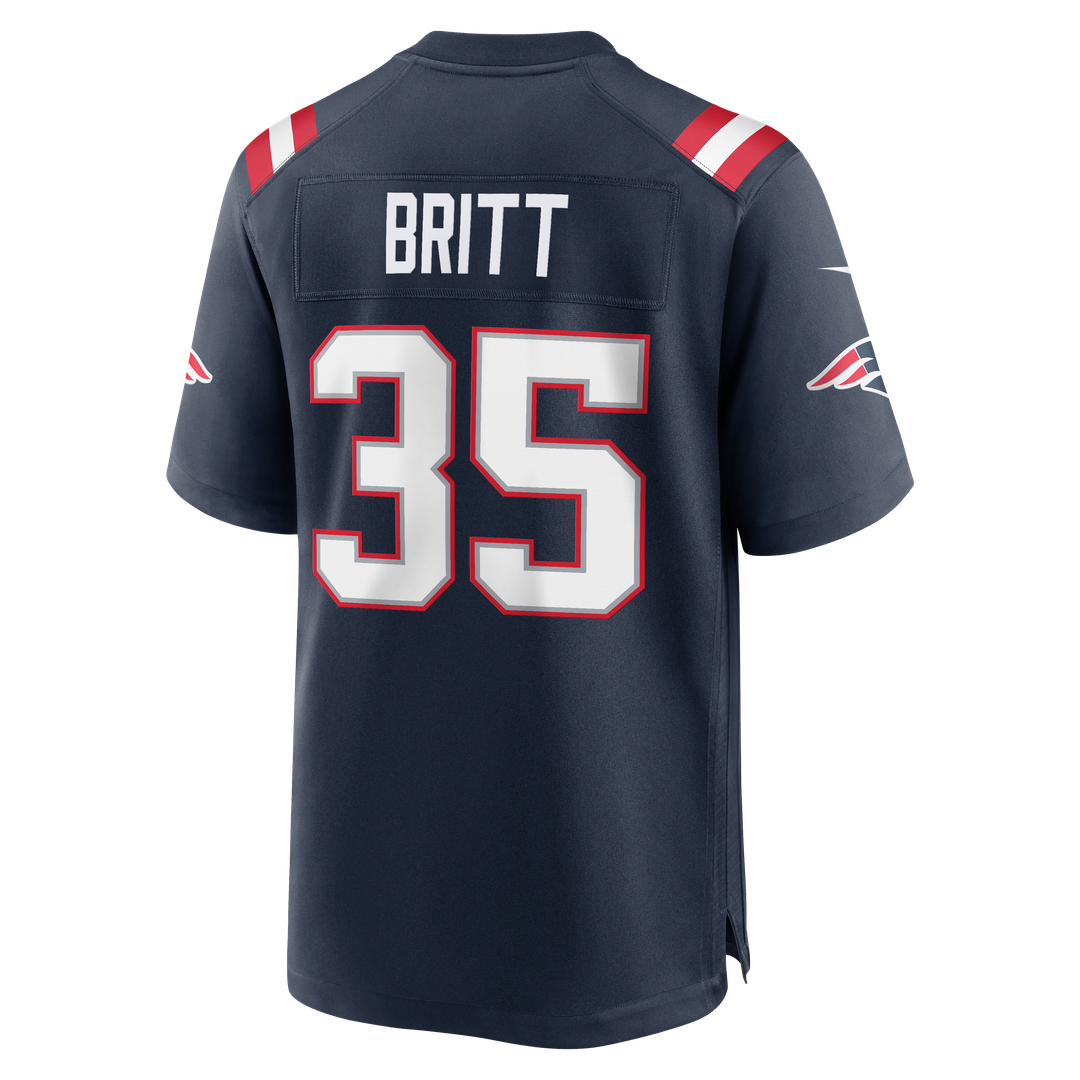New England Patriots K.J. Britt Navy Team Game Jersey | NFL Football Jersey