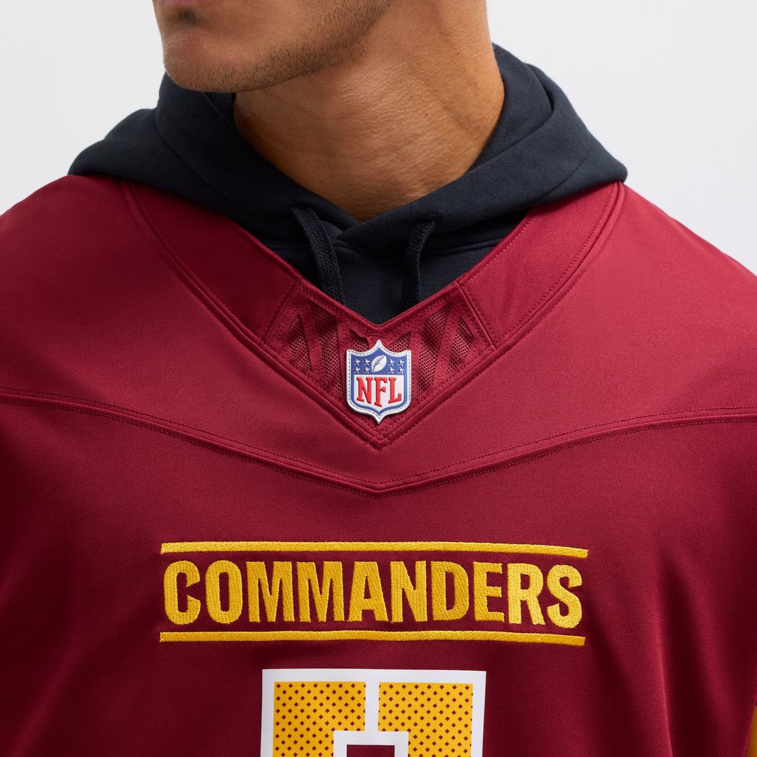 Washington Commanders Jayden Daniels White Vapor F.U.S.E. Limited Super Bowl Era Jersey | NFL Football Jersey