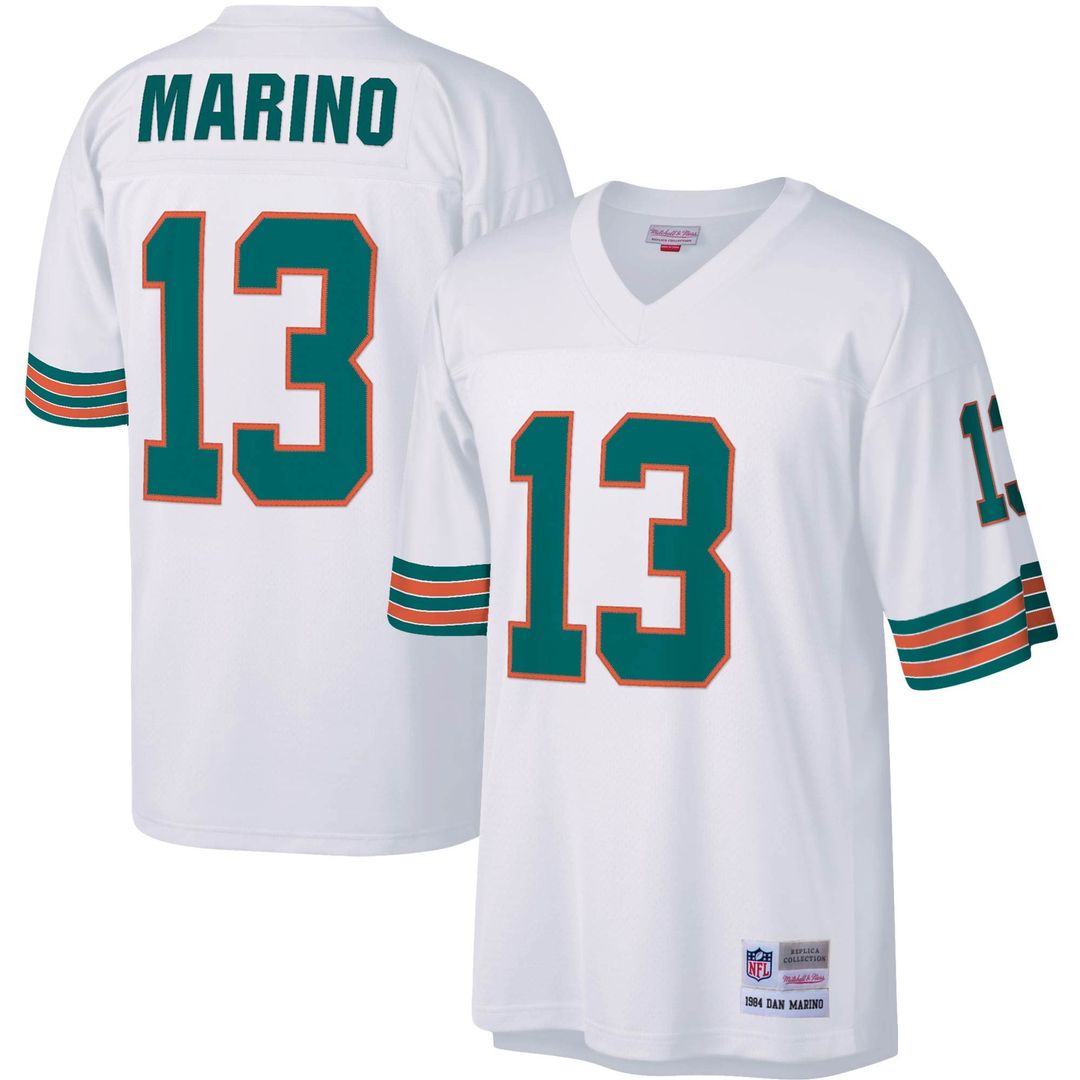 Miami Dolphins Dan Marino Aqua Big & Tall 1984 Retired Player Replica Jersey | NFL Football Jersey