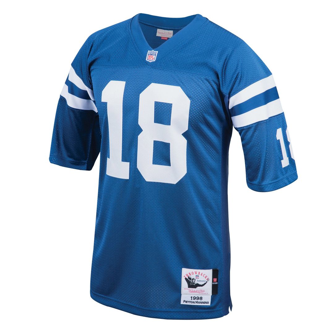 Indianapolis Colts 1998 Peyton Manning Royal Authentic Throwback Retired Player Jersey | NFL Football Jersey