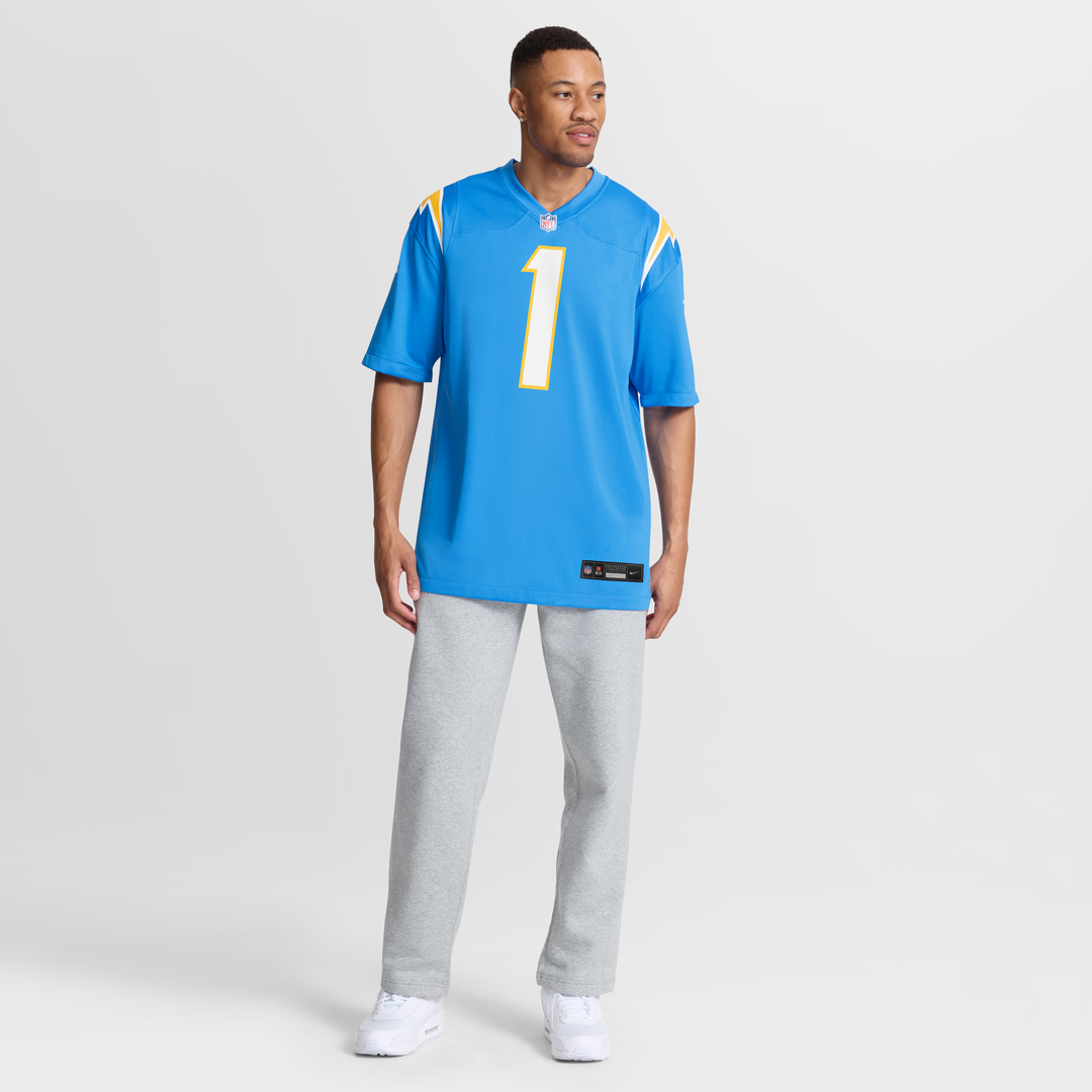 Los Angeles Chargers Quentin Johnston Gold Alternate Charger Power Game Player Jersey | NFL Football Jersey