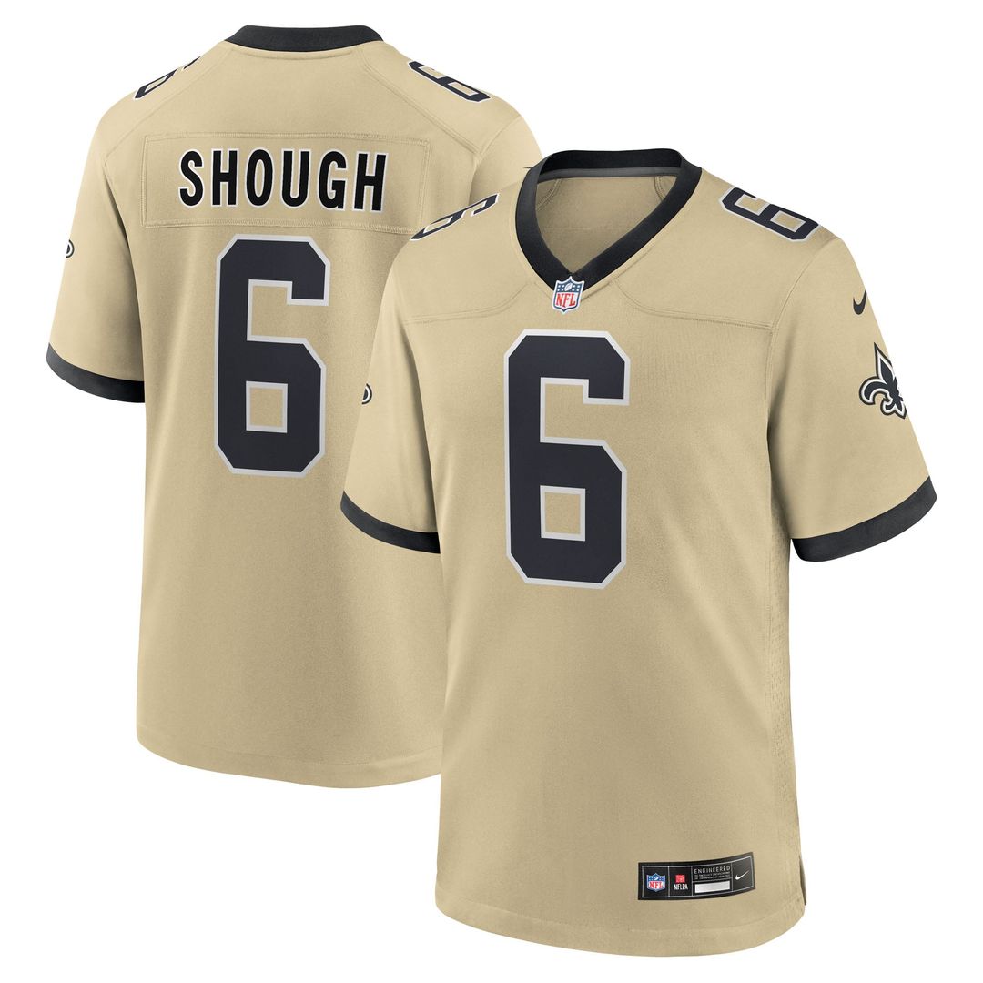 New Orleans Saints Tyler Shough Black Game Jersey | NFL Football Jersey