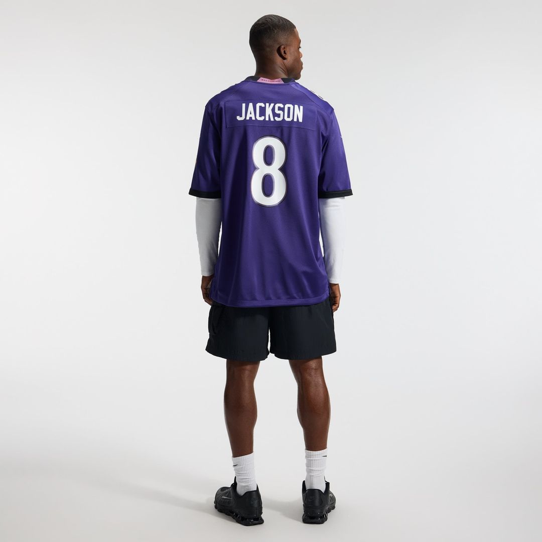 Baltimore Ravens Lamar Jackson Purple Team Game Jersey | NFL Football Jersey
