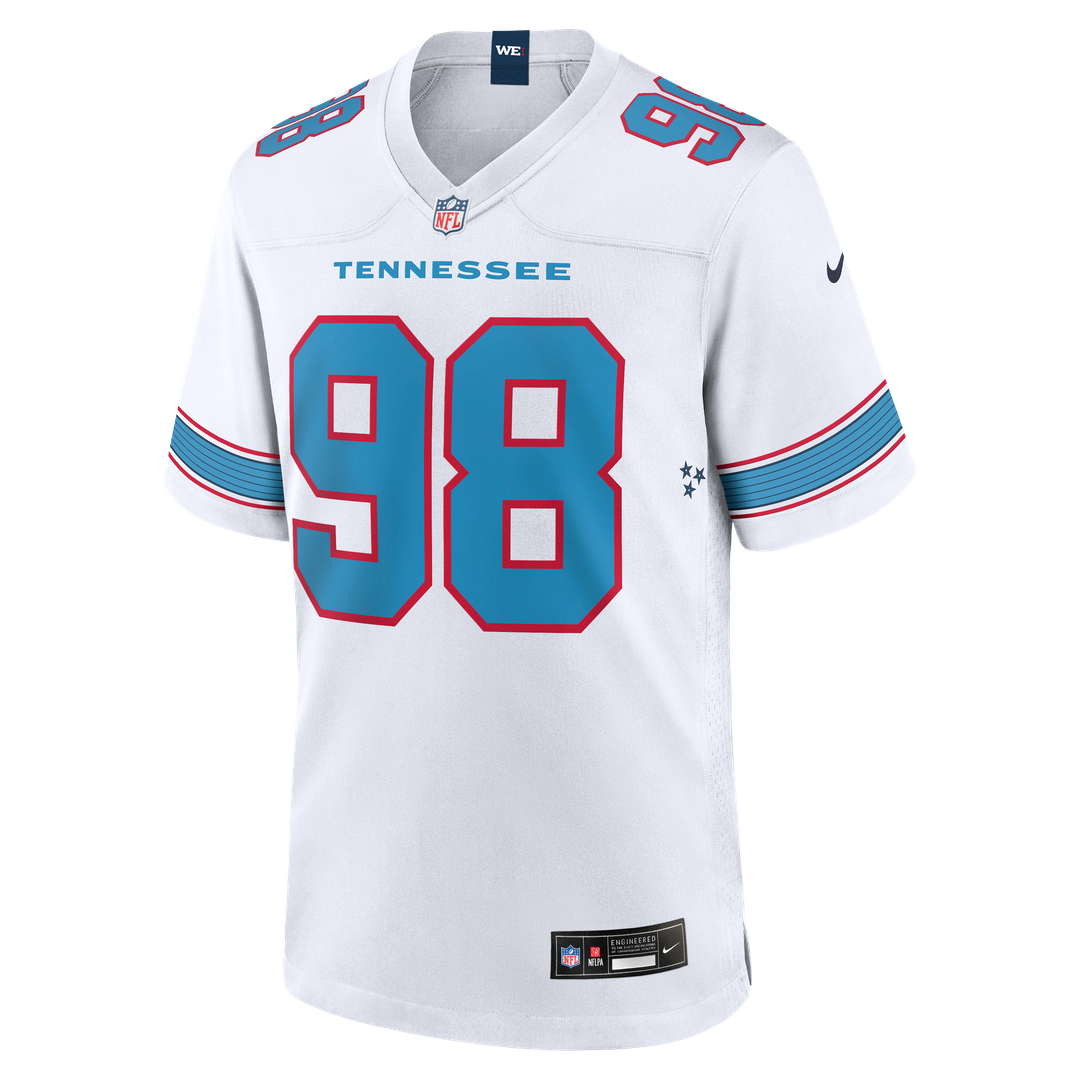 Tennessee Titans Jeffery Simmons Light Blue Game Jersey | NFL Football Jersey
