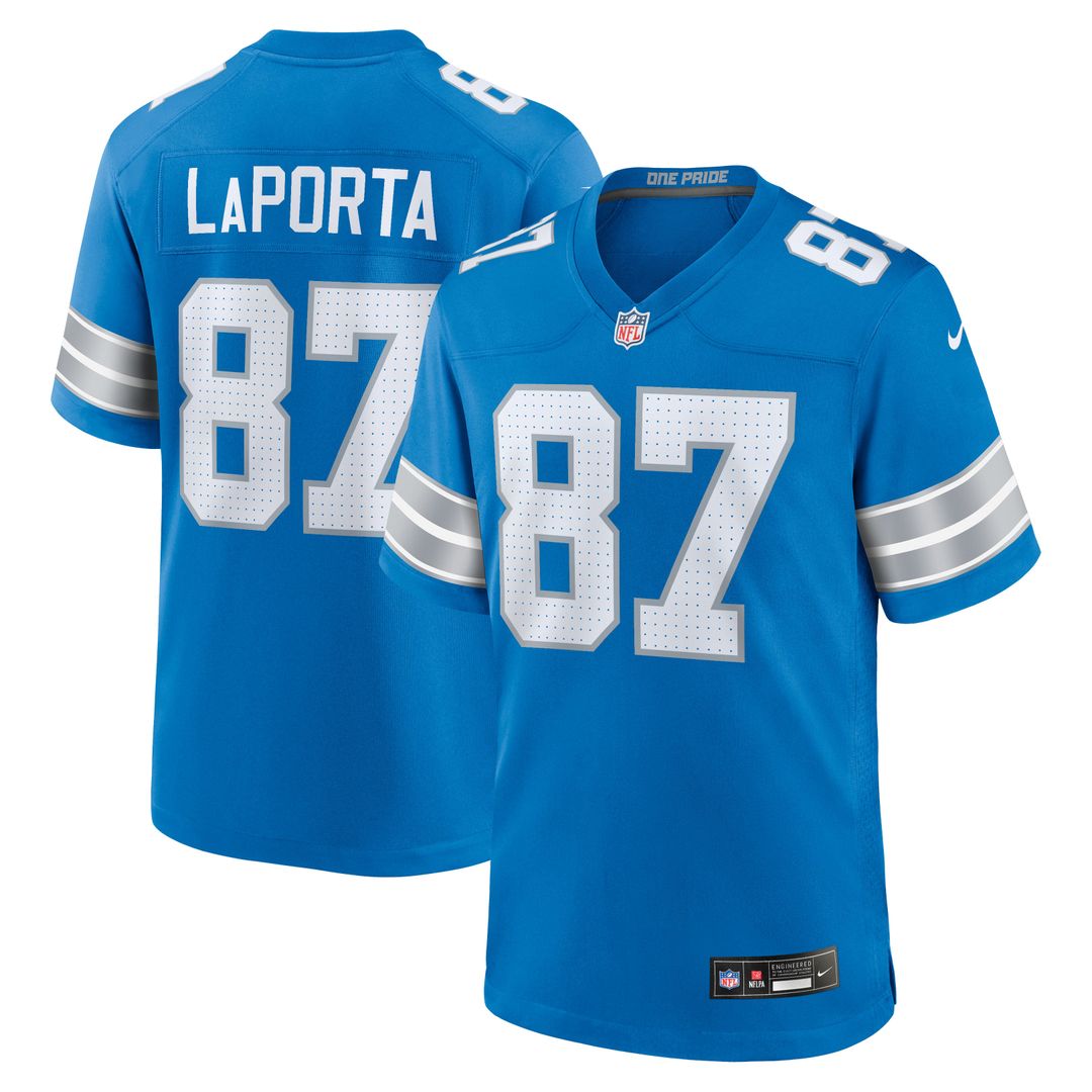 Detroit Lions Sam LaPorta White White Game Jersey | NFL Football Jersey