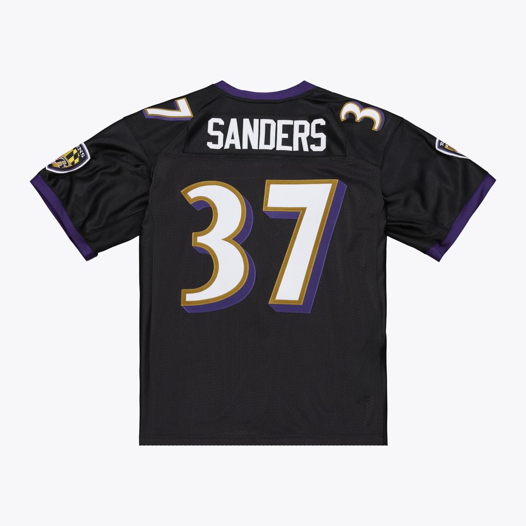 Baltimore Ravens Deion Sanders Black 2005 Authentic Throwback Jersey | NFL Football Jersey