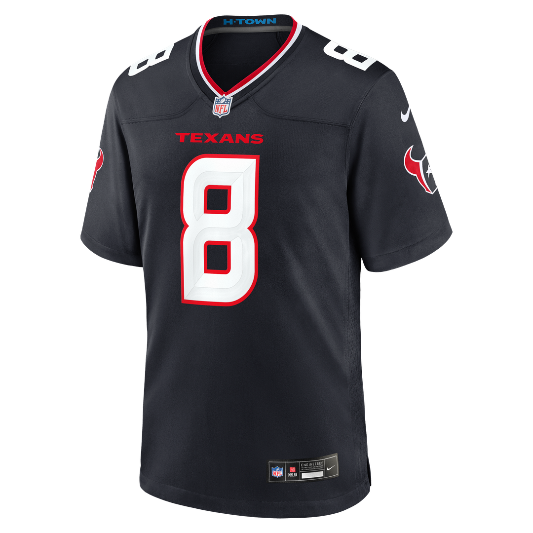 Houston Texans Cade Stover Navy Team Game Jersey | NFL Football Jersey