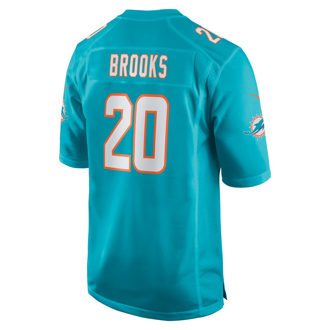 Miami Dolphins Jordyn Brooks Aqua Game Jersey | NFL Football Jersey