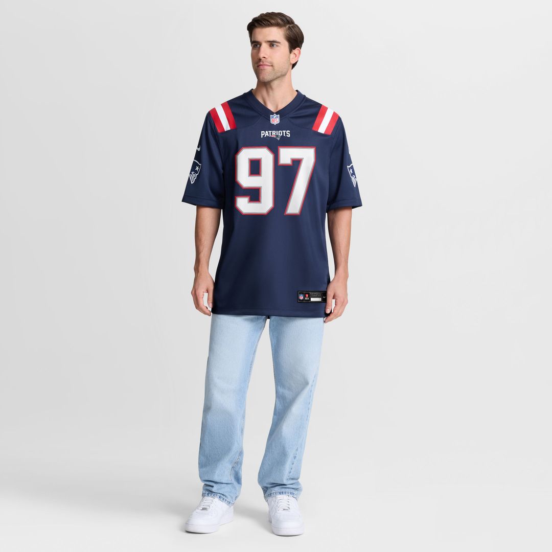 New England Patriots Milton Williams Navy Team Game Jersey | NFL Football Jersey