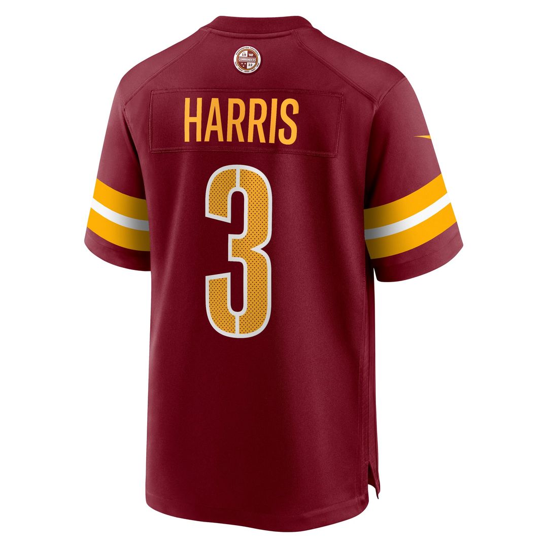Washington Commanders Will Harris Burgundy Team Game Jersey | NFL Football Jersey