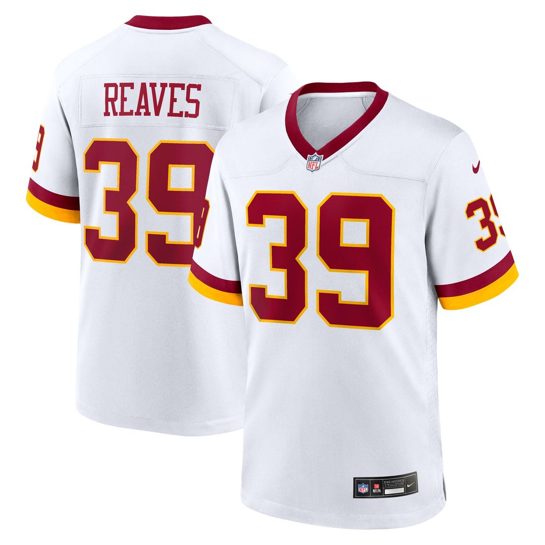 Washington Commanders Jeremy Reaves White Game Super Bowl Era Jersey | NFL Football Jersey