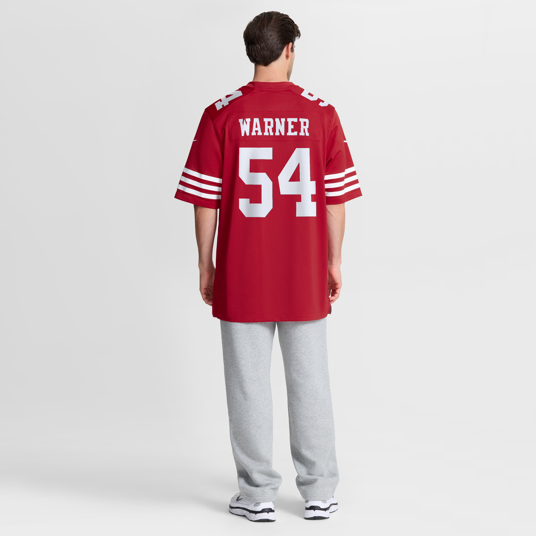 San Francisco 49ers Fred Warner White 80th Anniversary Game Jersey | NFL Football Jersey