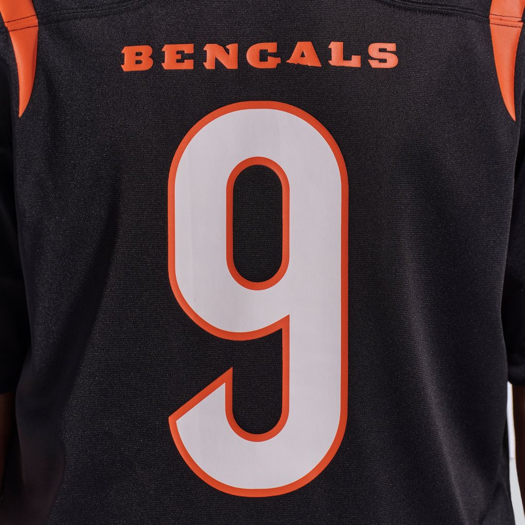 Cincinnati Bengals Joe Burrow Black Player Game Jersey | NFL Football Jersey