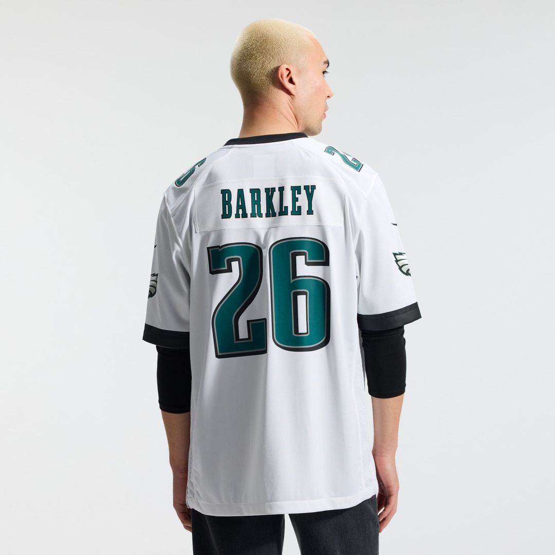 Philadelphia Eagles Saquon Barkley White Game Jersey | NFL Football Jersey