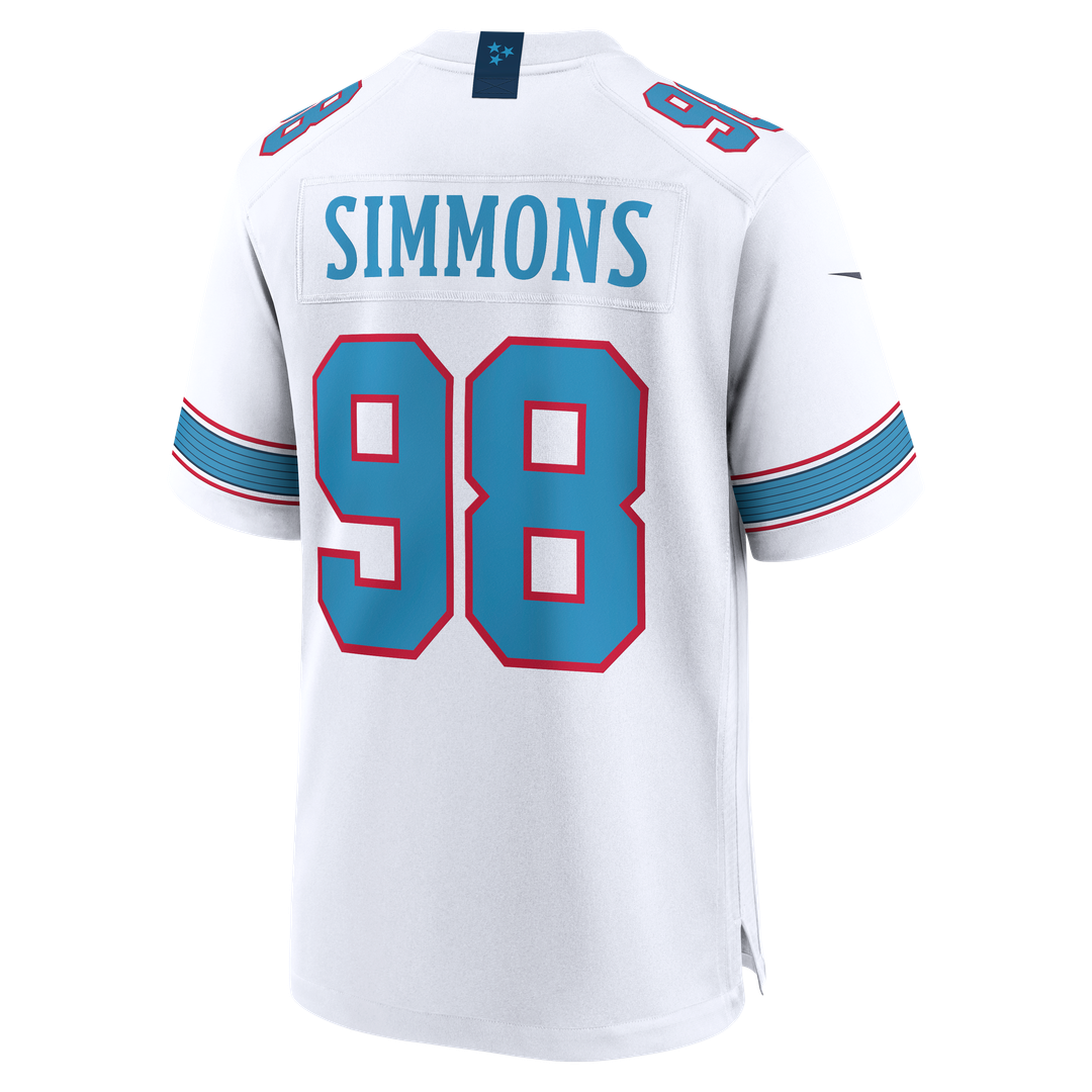 Tennessee Titans Jeffery Simmons Light Blue Game Jersey | NFL Football Jersey