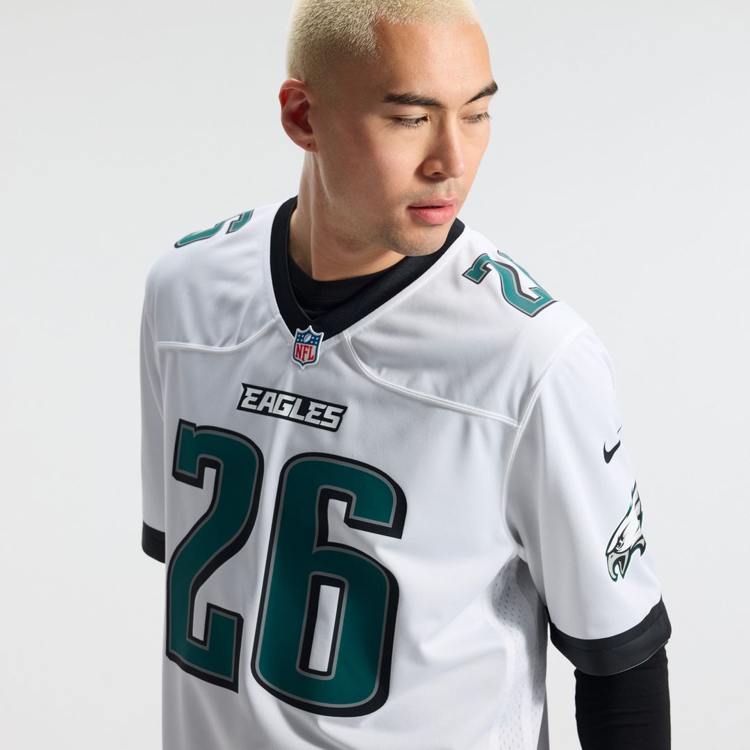 Philadelphia Eagles Saquon Barkley White Game Jersey | NFL Football Jersey