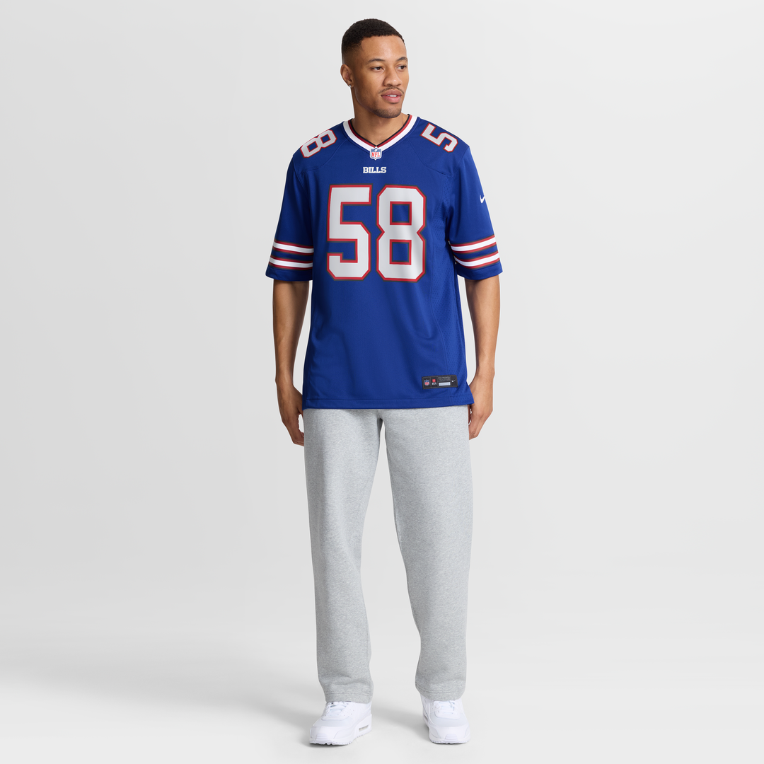 Buffalo Bills Matt Milano Royal Game Player Jersey | NFL Football Jersey