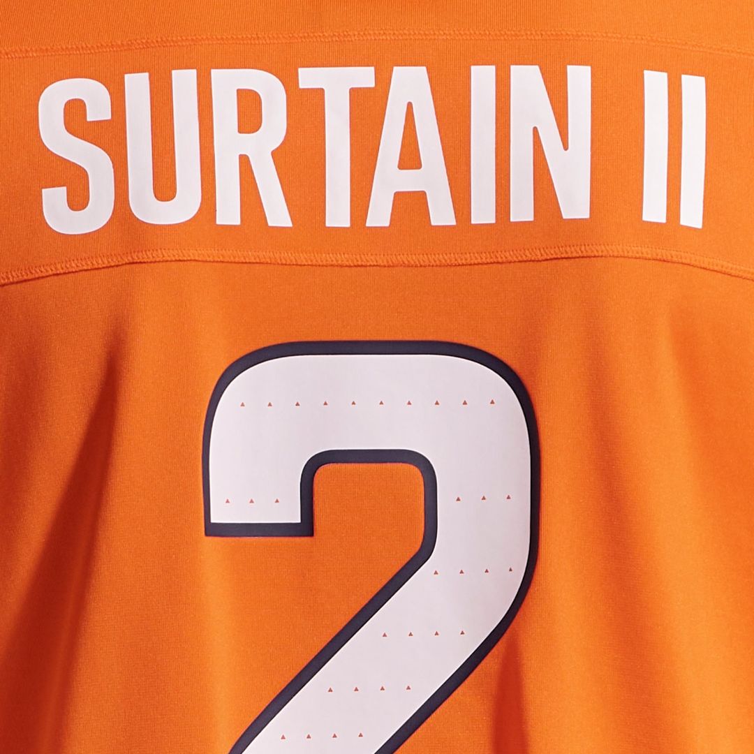Denver Broncos Patrick Surtain II Orange Team Game Jersey | NFL Football Jersey
